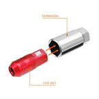 20Pcs M12 x 1.5 Acorn Lug Nuts for Universal Fit (Open/Closed End, Red)