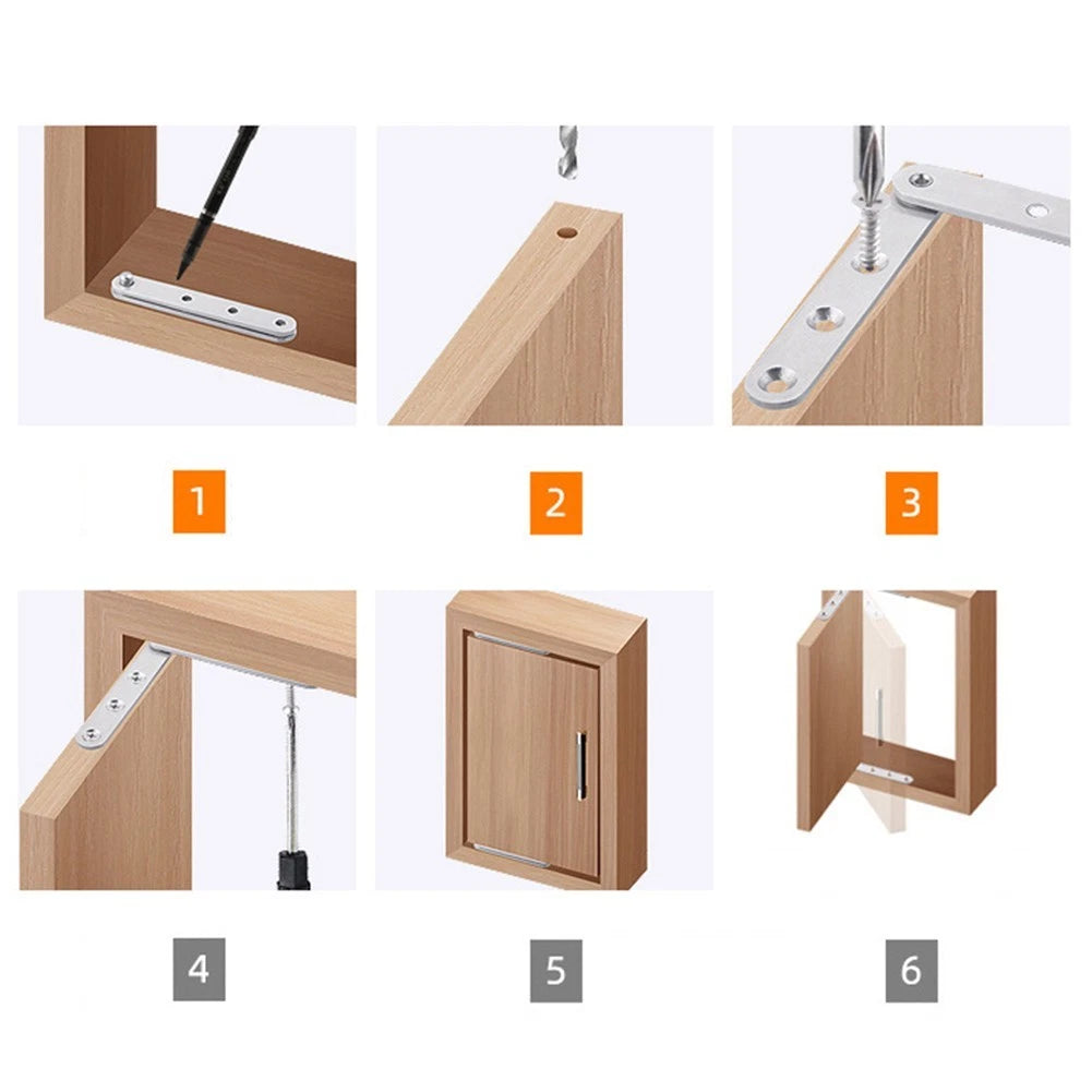 Set of 2 Tool Box Cabinet Door Hinges 100mm x 16mm x 11mm