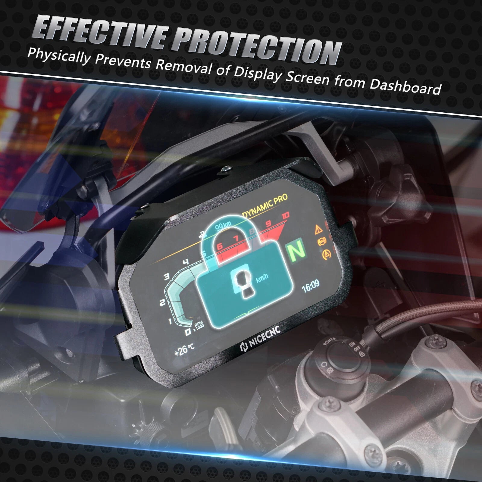 Anti-theft Screen Brace for BMW R1200GS (2016–2018) R1200GS Adventure (2013–2018)
