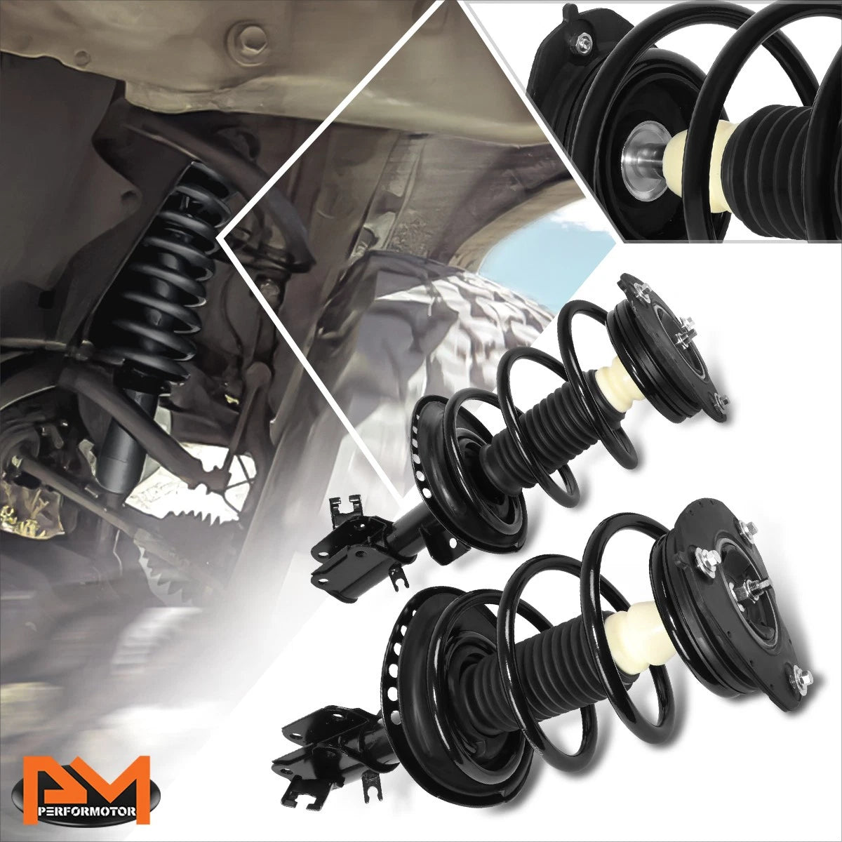 Set of 2 Struts Assembly w/Coil Springs for Nissan Altima (2007–2013)
