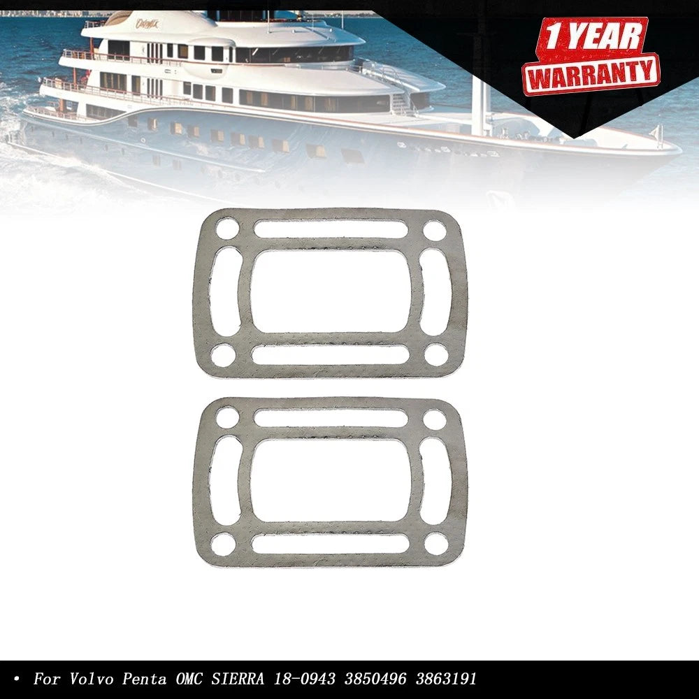 2X Exhaust Elbow Riser Gasket for Volvo Penta (Various Models)