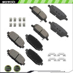 8PCS Ceramic Brake Pads for Jeep Compass (2018–2022)