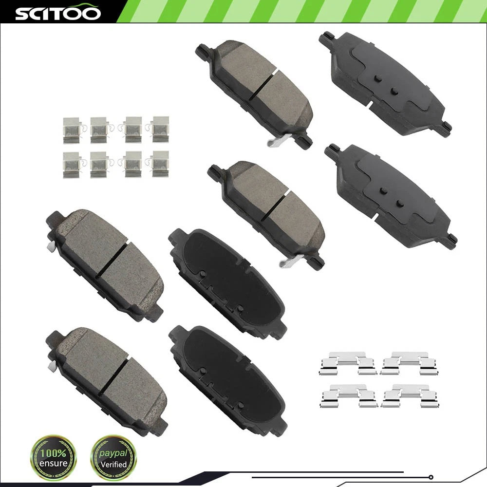8PCS Ceramic Brake Pads for Jeep Compass (2018–2022)