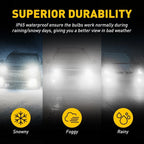AUXITO H11 LED Headlights Kit for Low Beam (6000K, 5000LM)