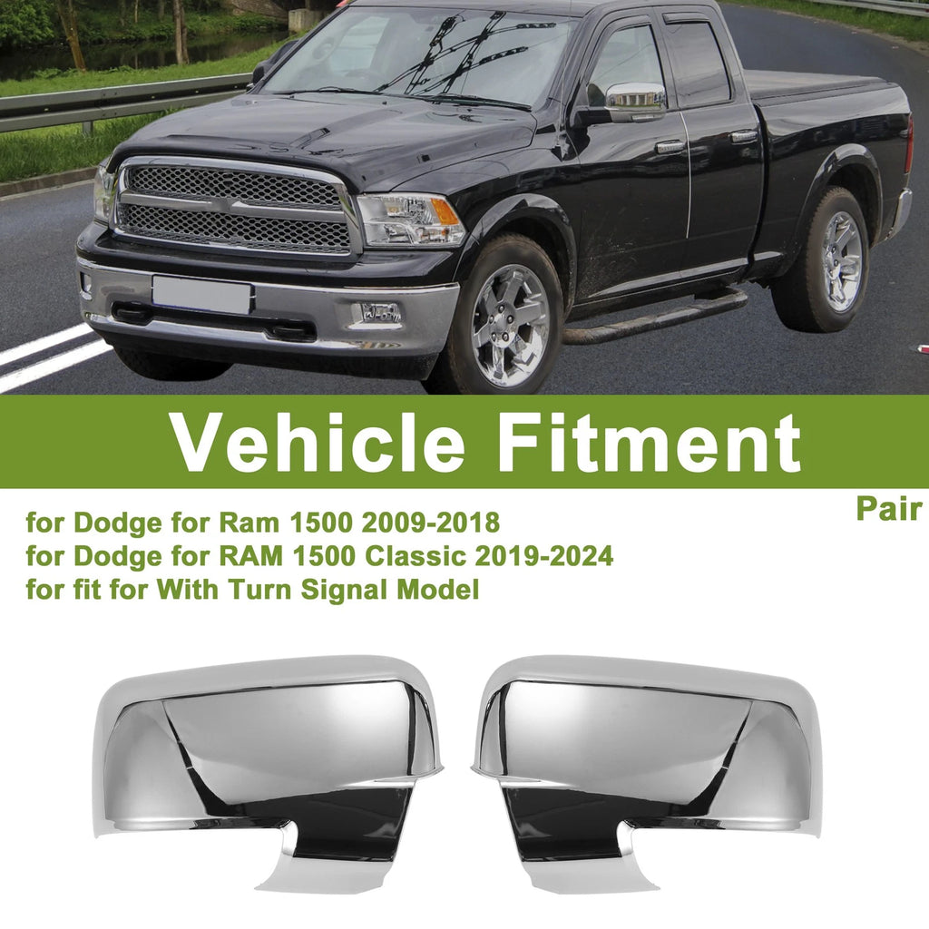 Set of 2 Side Mirror Cover Caps for Dodge (Electroplating Color)