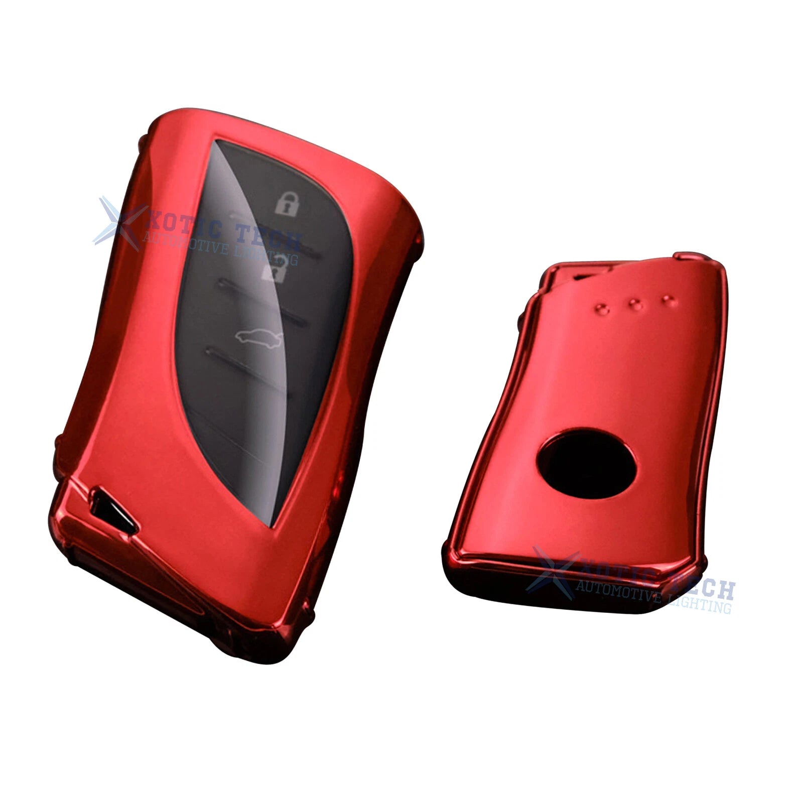 Red Soft TPU Full Protect Key Fob Shell for Lexus ES250 ES350 (2019–2025)