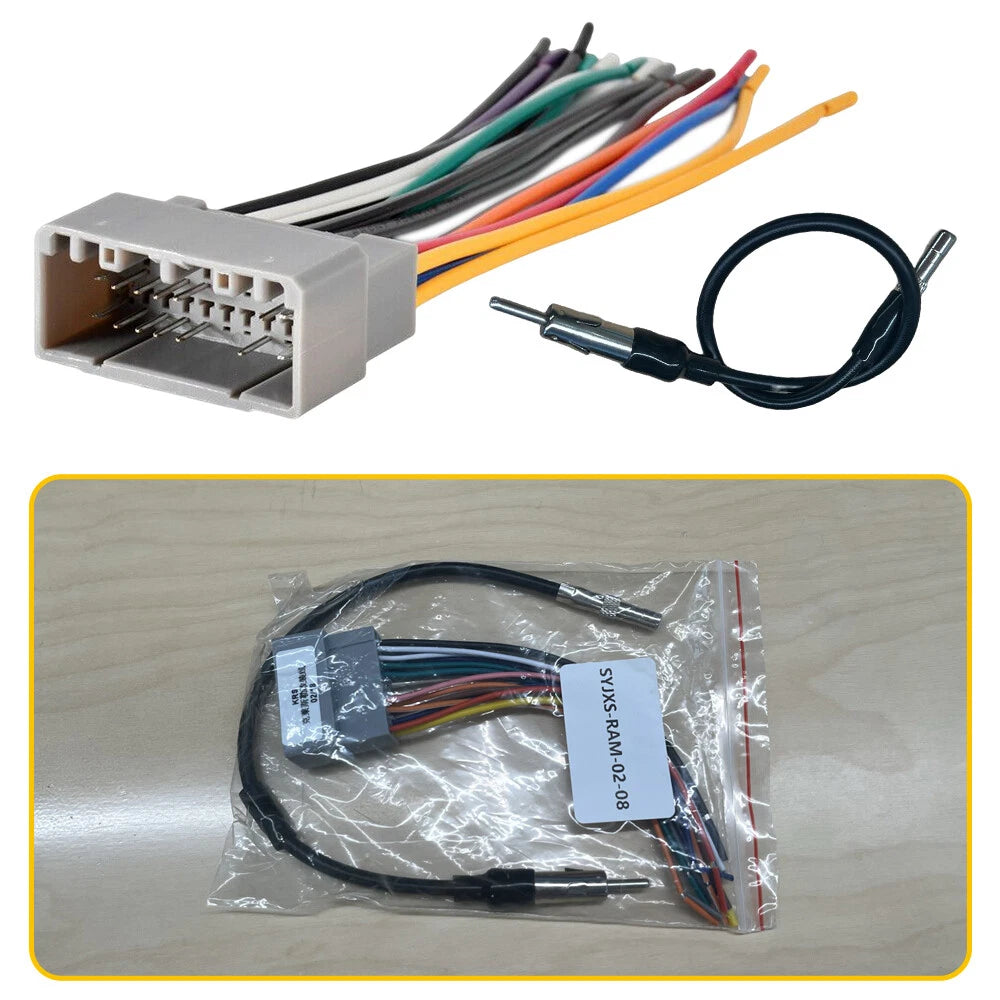 Wire Harness & Antenna Adapter Kit for Chrysler Dodge Jeep