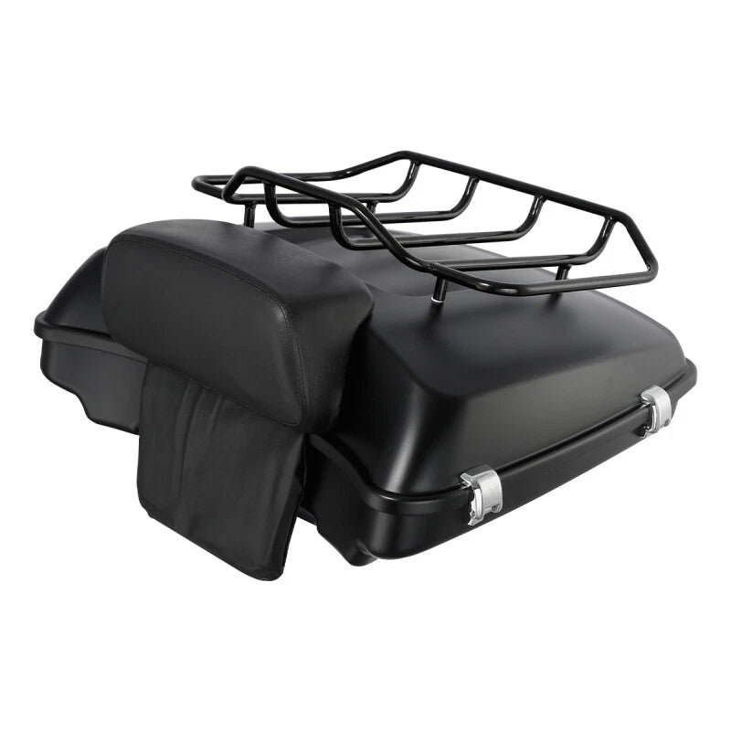 Matte Black Razor Trunk Backrest Pad for Harley Touring (2014–Present)