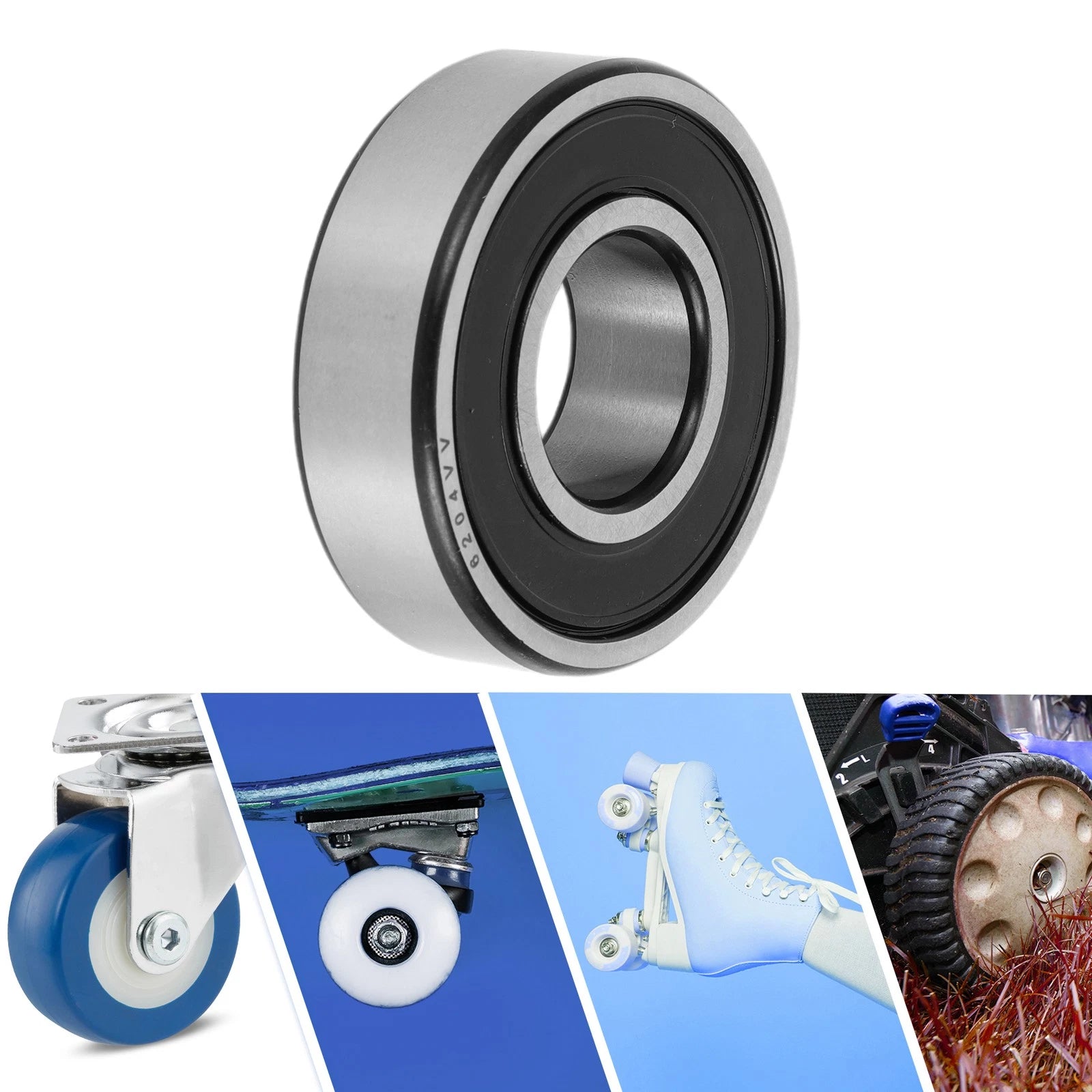 6204VV Deep Groove Ball Bearing for Scooter Skateboard Wheel (20x47x14mm)