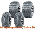 Set of 2 ATV Tires 19x7-8 & 18x9.5-8 for Alphasport Kolt/Cobra 90 (2005)