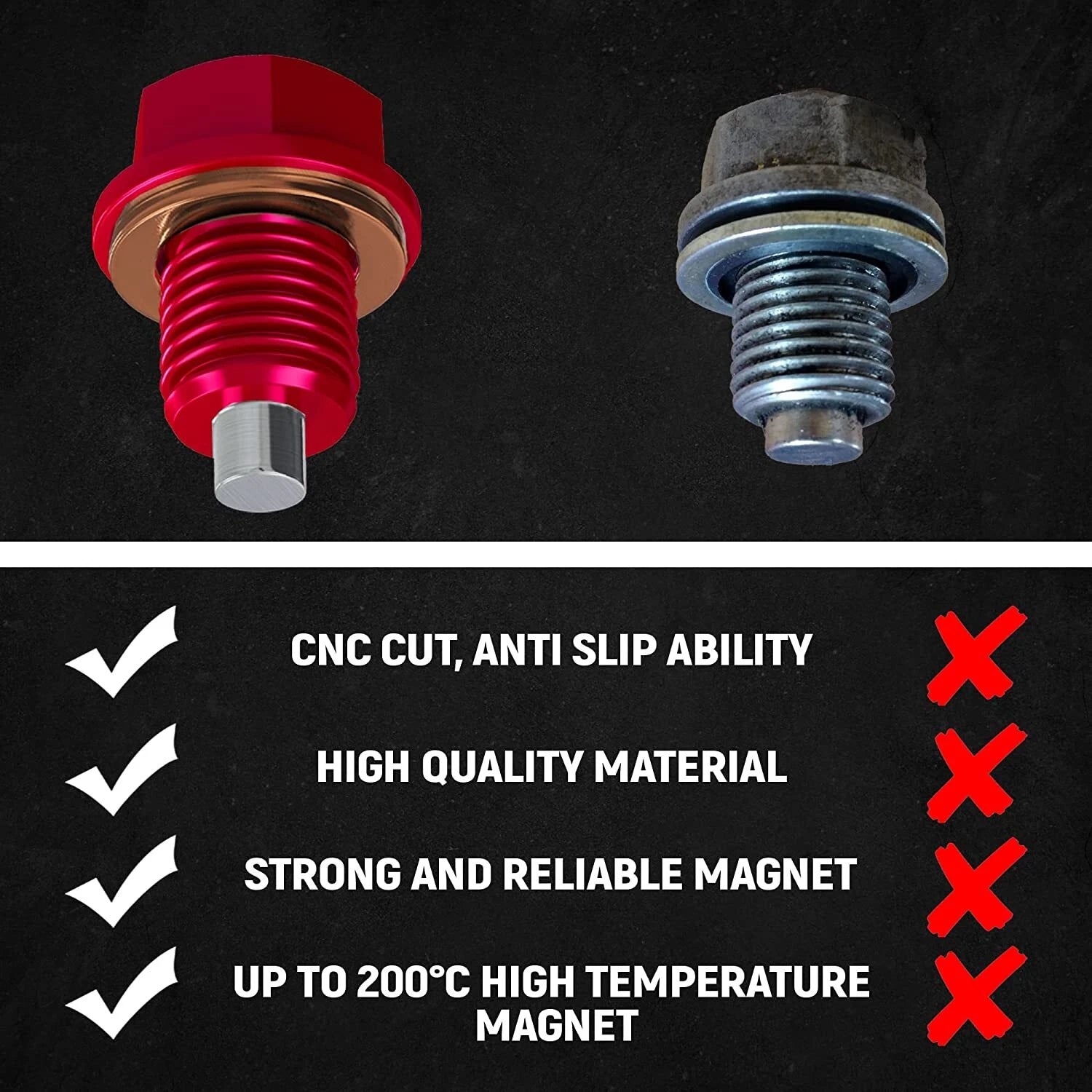 M14x1.5mm Magnetic Oil Drain Plug for Universal Cars