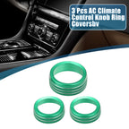 Set of 3 AC Radio Switch Knob Cover Decals for Dodge Durango (2014–2020) Green