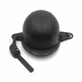 Black Leather Half Face Helmet for Motorcycle (Size L)