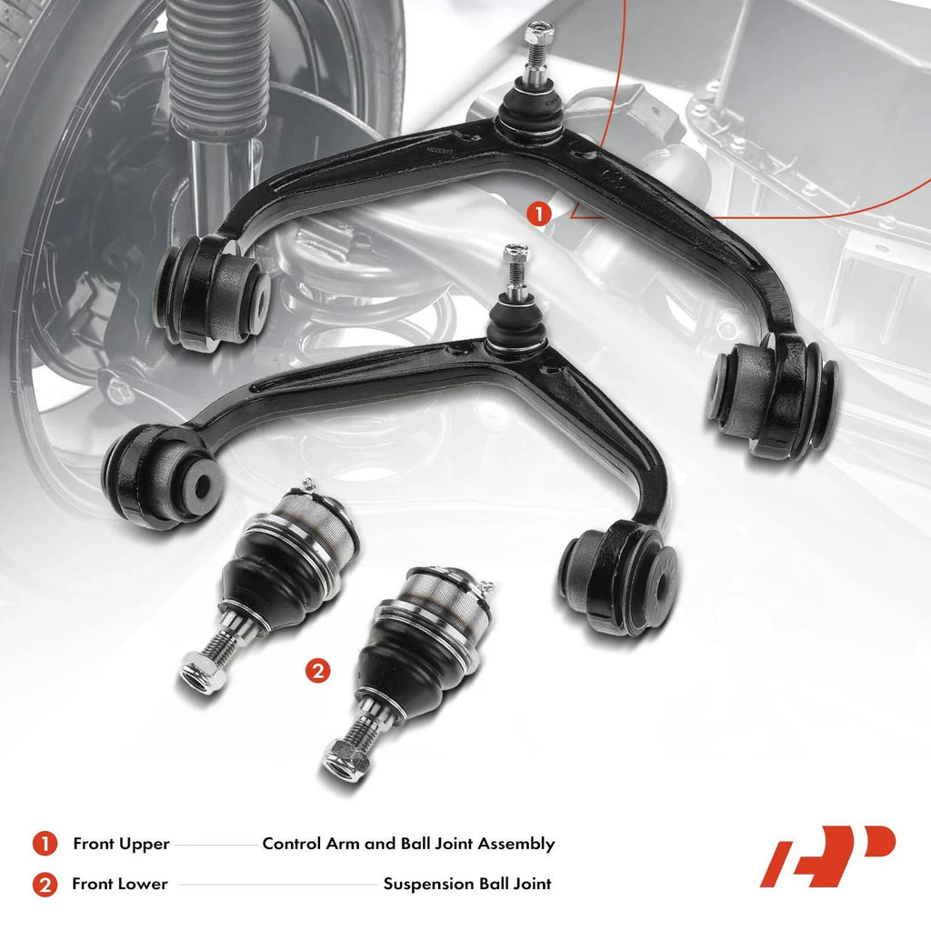 Set of 4 Control Arms and Ball Joints for Chevy Silverado