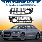 1 Pair Front Fog Light Grill for Audi TT 8J (2006–2014) No. 8J0807682/8J0807681 Black