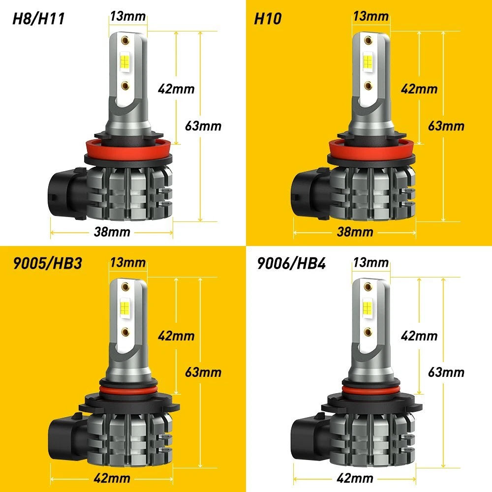 AUXITO LED Fog Light Bulb H11 H8 H16 9005 9006 H10 9140 for Cars (2010–2023)
