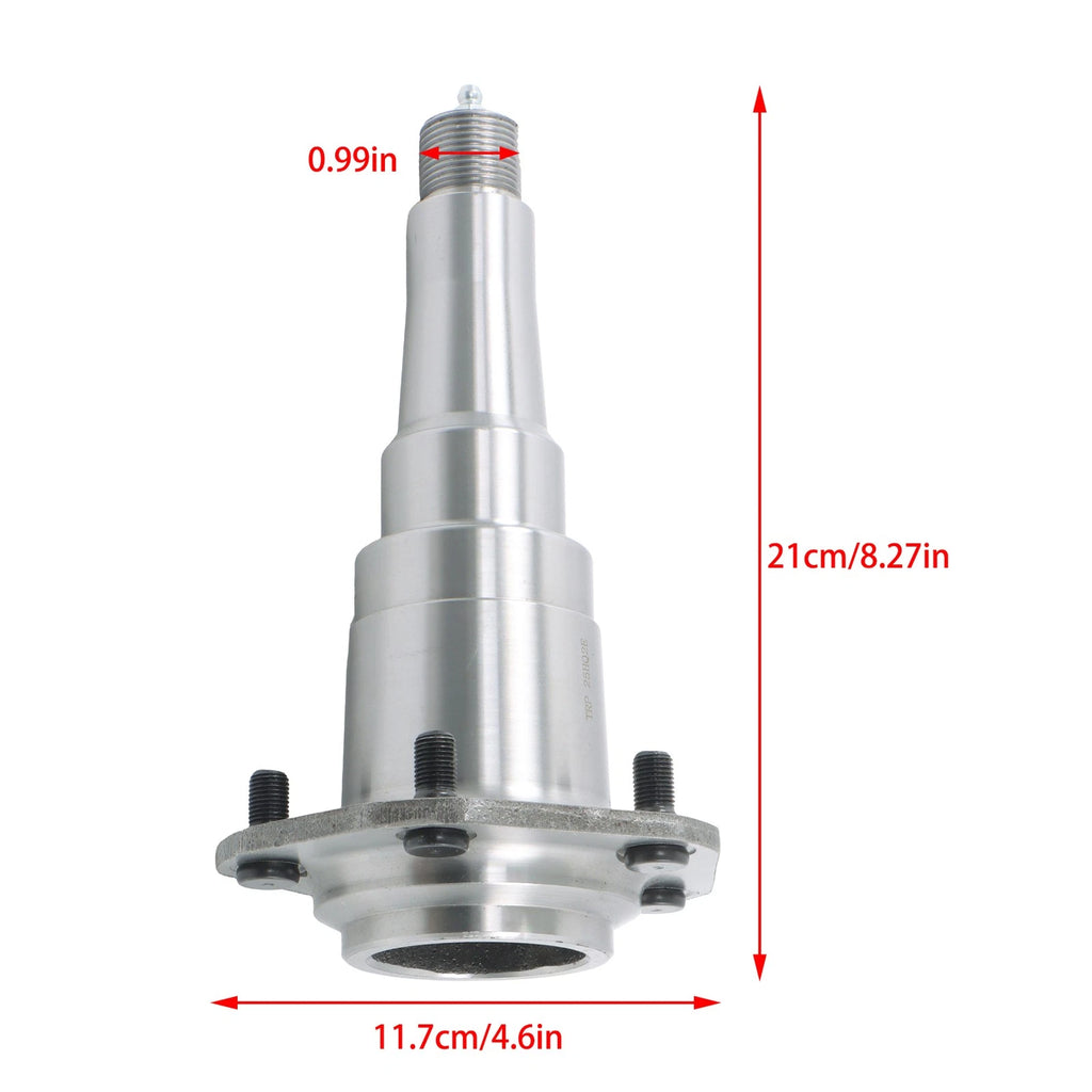 Weld-On Spindle with Flange for 7000 lb Trailer Axles (2 1/4" Diameter)