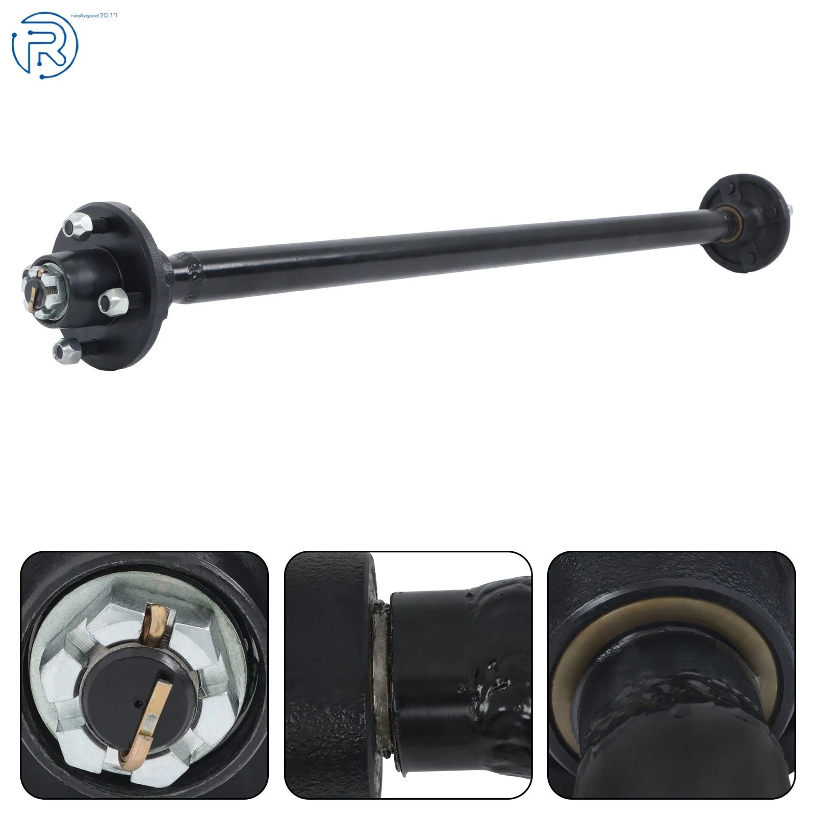2000 lbs 44" Hub Face Trailer Axle with U-Bolt Kit for Boat RV Utility