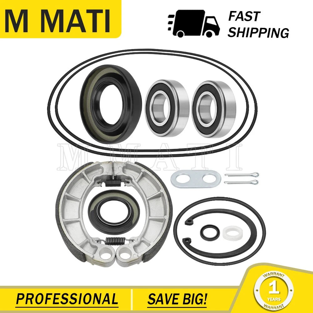 Rear Brake Drum Bearing Seal Shoes Kit for Honda Foreman 400 450 (2000–2009)