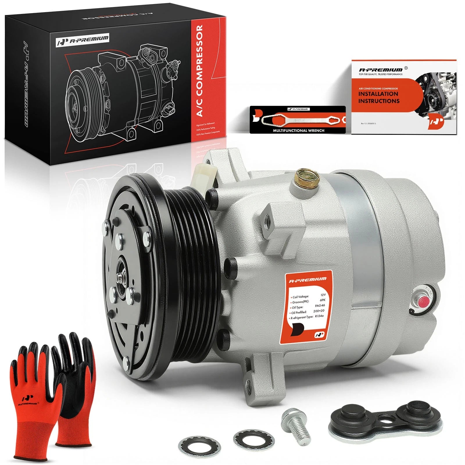 A/C Compressor with Clutch for Buick Regal & Century (1994–1995)
