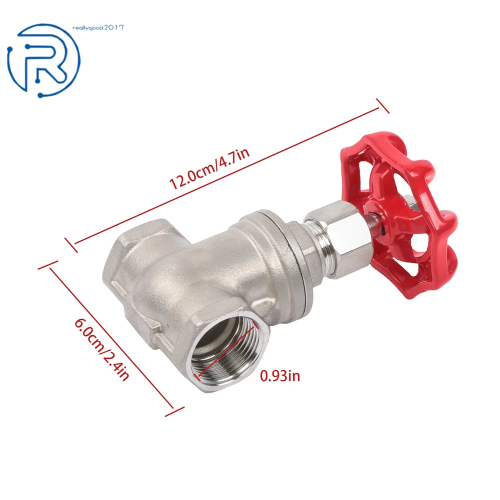 NPT Female Rotary Sluice Valve 3/4 Inch DN20 Stainless Steel (1 PC)