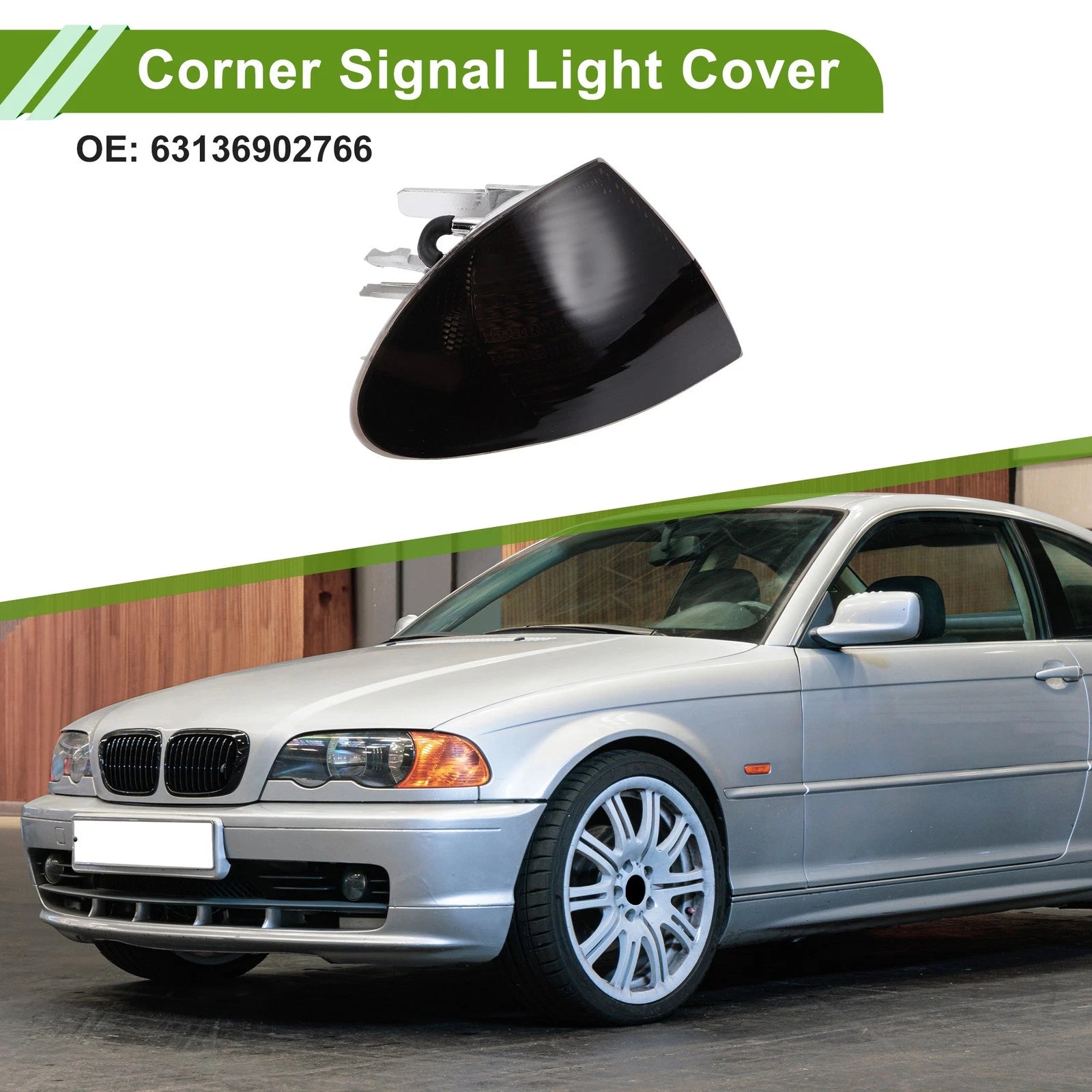 1 Pc Right Corner Signal Light Cover for BMW 3 Series (1999–2001) No. 63136902766