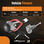 Ignition & Front Left Door Lock Cylinder for Hyundai Elantra (2011–2015)