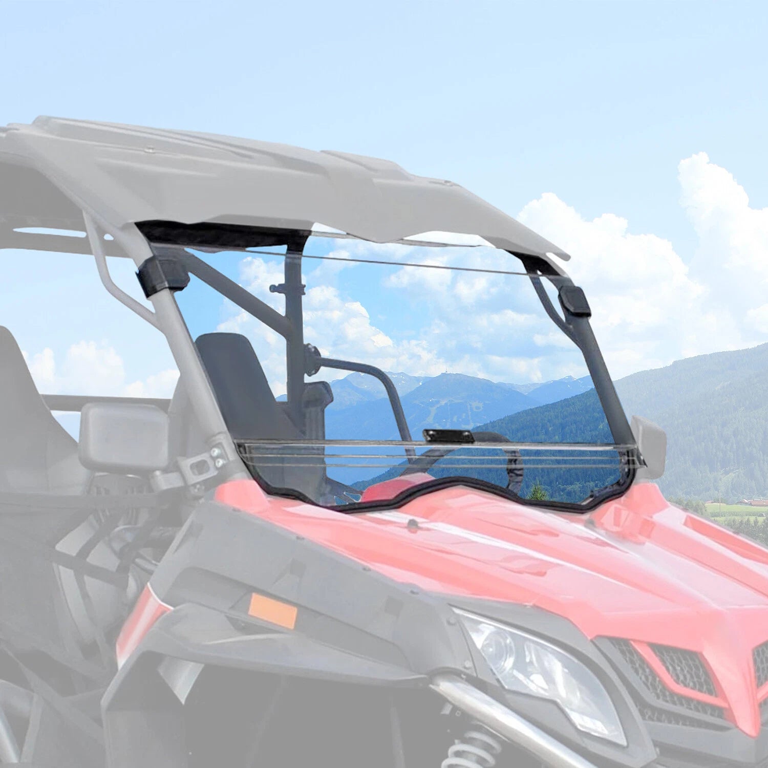 Scratch Resistant Flip Windshield for CFMOTO ZForce 1000 (2014–Present)