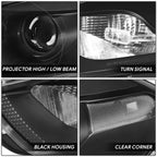 Headlights for Dodge Dart (2013–2016) Black Housing Clear Lens
