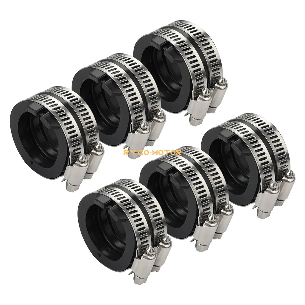 6X Intake Manifold Boot Carburetor Holders for Honda Valkyrie 1500 (1997–2003)