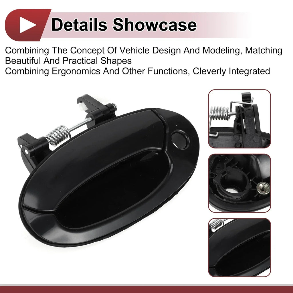 Exterior Door Handle for Hyundai Elantra Front Left Black ABS (2011-2016)