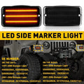 Smoked Amber LED Front Bumper DRL Signal Lights for Jeep Wrangler TJ (1997–2006)