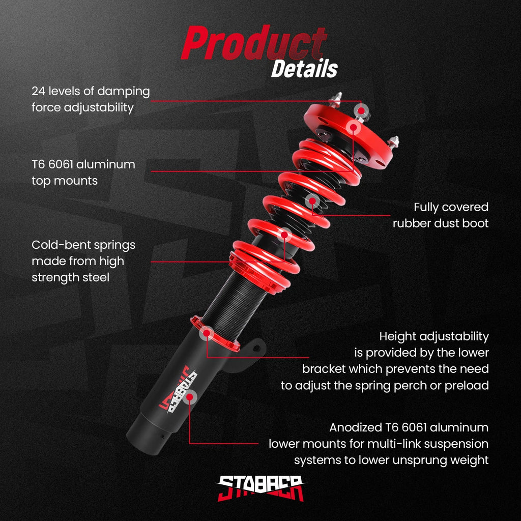 Coilovers Kit for BMW E46 3 Series 320i 325i 328i 330i RWD (1998–2005)