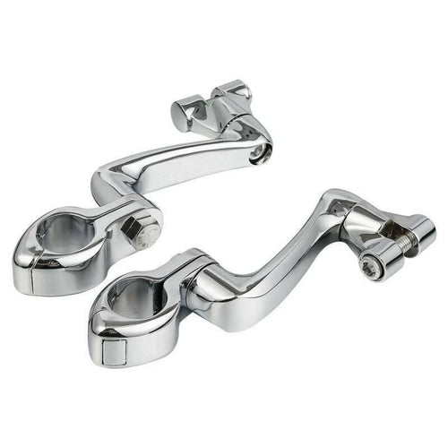 1 1/4" Footpegs Pedals Long Mount Clamps for Harley Touring Sportster (1986–2023)
