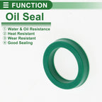 Set of 5 Oil Seal Rotary Shaft Seal 18x25x5mm High Pressure Green