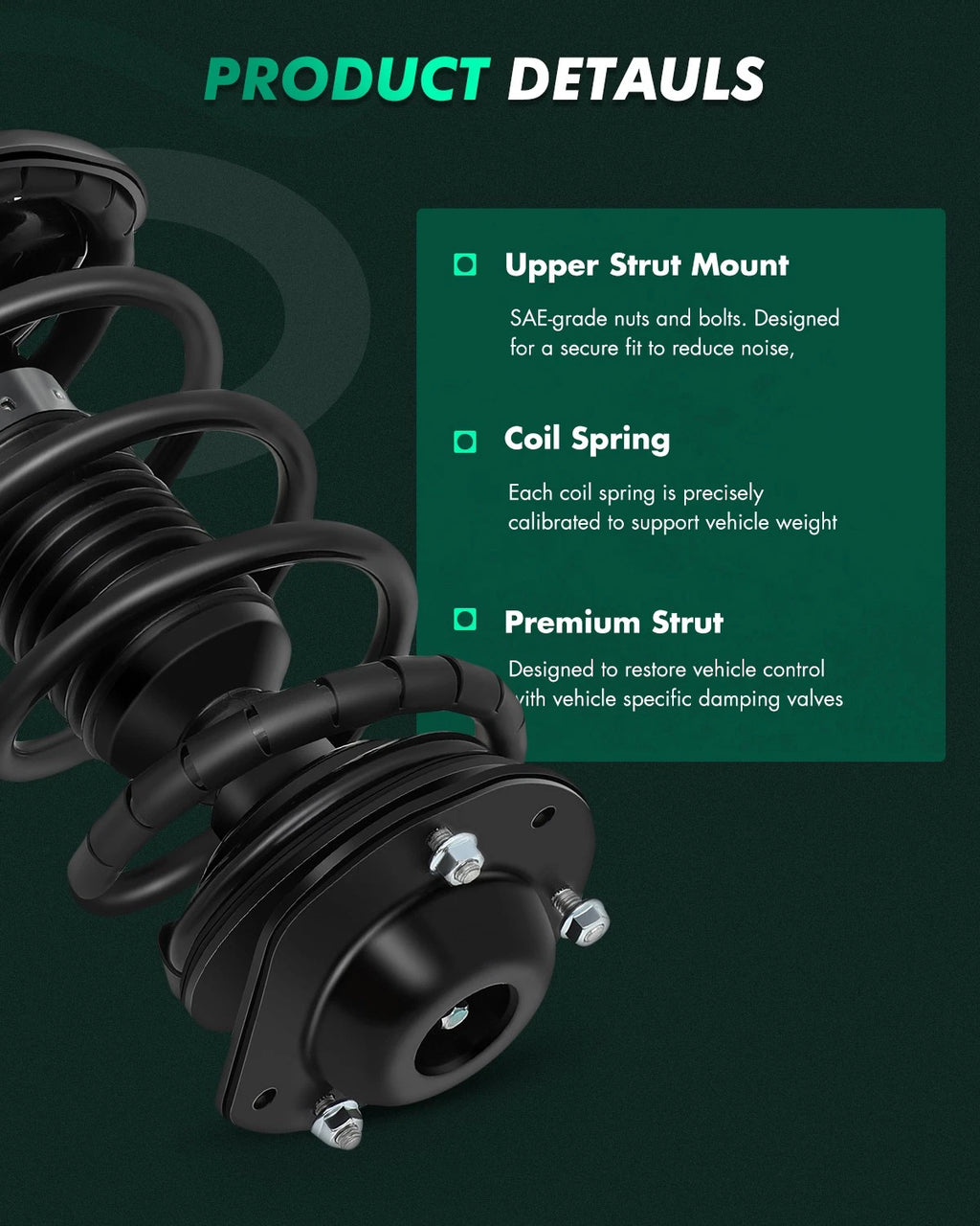Front Complete Struts w/ Springs Assembly for Chevrolet Cobalt (2005–2010)