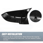 1 Pair Rearview Mirror Cover Cap Gloss Black for BMW X1 328i 125i 330i 320i 220i (2011–2019)