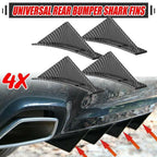 4PC Carbon Fiber Rear Bumper Diffuser Fins for Universal Fit (RHD)