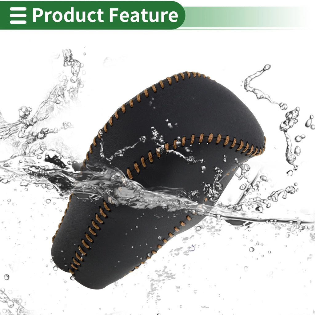 Gear Shift Knob Cover for Mazda CX-30 (2020–2022) Black Brown Faux Leather