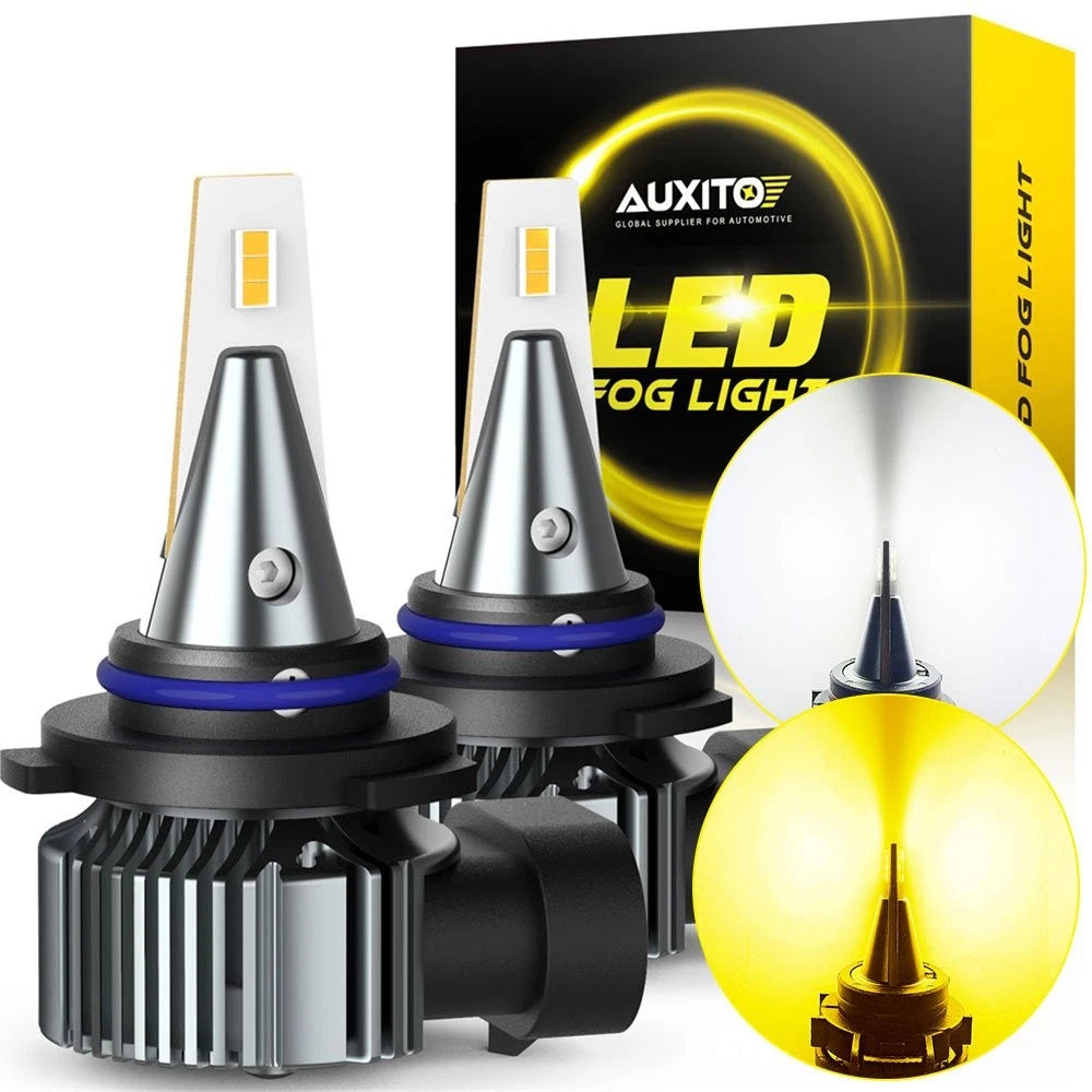 9006 HB4 LED Fog Light Bulbs for Universal Vehicles (4000LM, Amber/White)