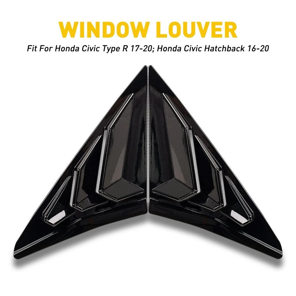 Rear Side Vent Window Louver Cover for Honda Civic Type R (2017-2020)
