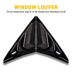 Rear Side Vent Window Louver Cover for Honda Civic Type R (2017-2020)