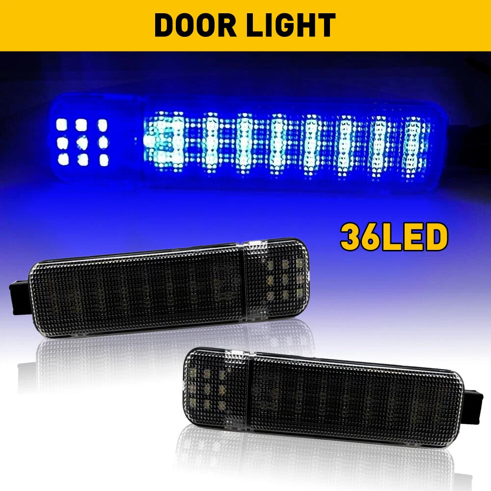 2X Blue LED Door Courtesy Lights for Hummer H2 (2003–2009) Cadillac Escalade (1999–2006)
