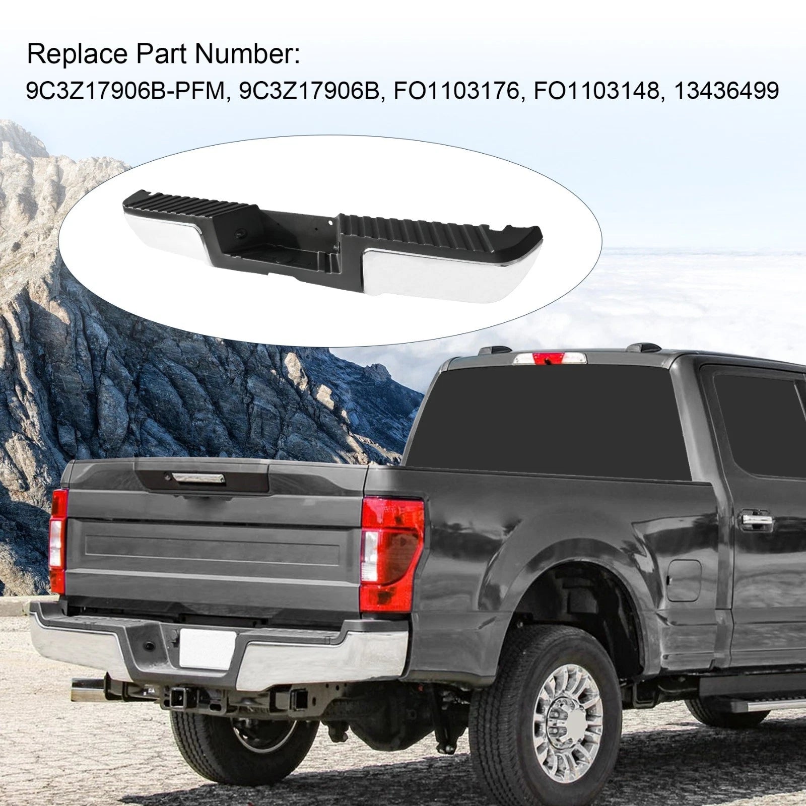 Chrome Rear Step Bumper for Ford F250 Super Duty (2008–2016)