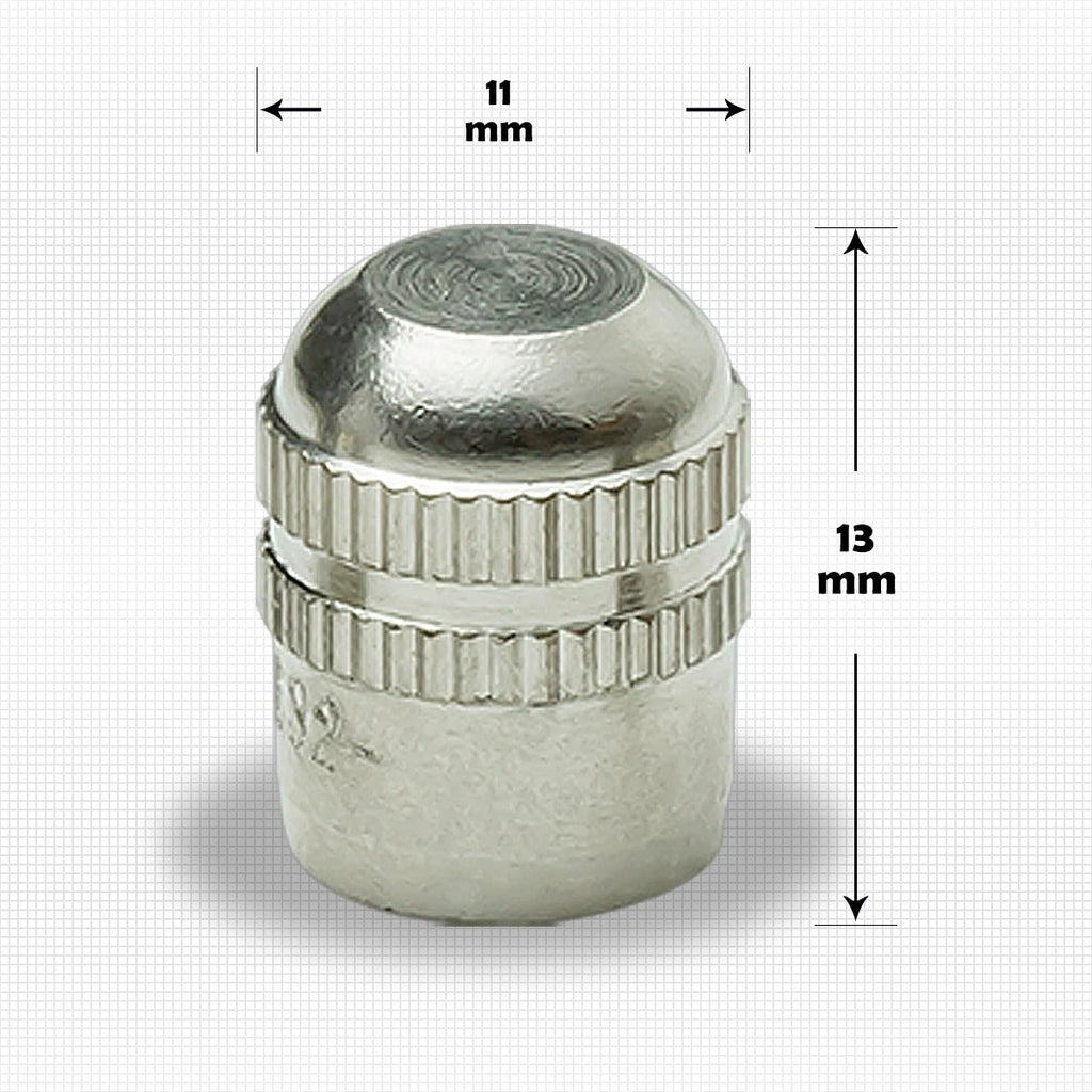 Set of 4 Brass Powder Coated Tire Stem Caps for Universal Vehicles