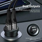 2X USB Dual Socket Car Charger for Compact Car