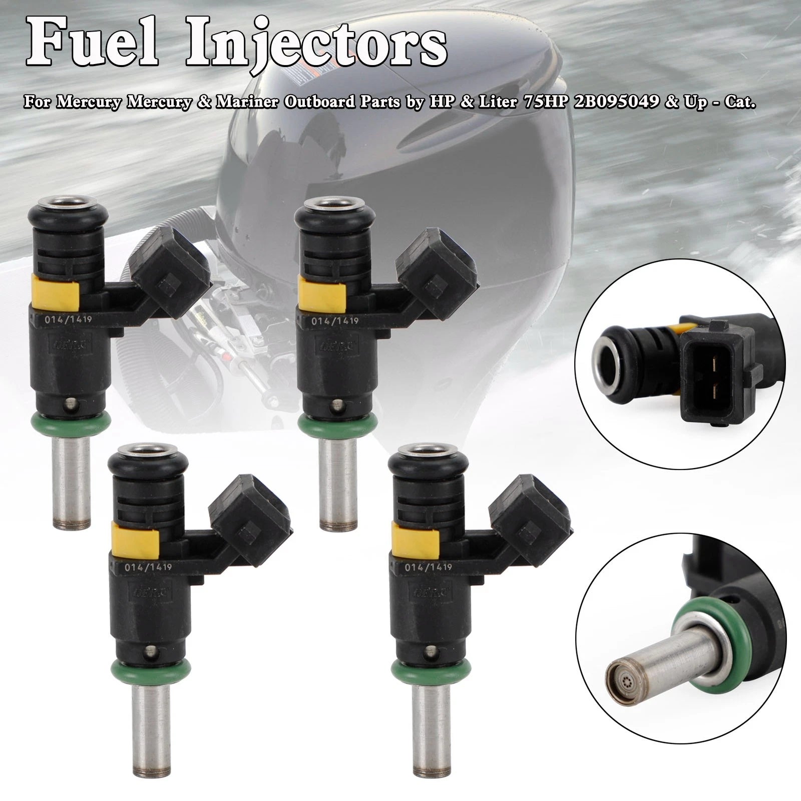 4X Fuel Injector for Mercury Outboard Motor 150HP (4-Stroke)