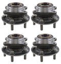 Set of 2 NTN Front Rear Wheel Bearing and Hub Assemblies for Ford Fusion Lincoln MKZ (2013–2020)