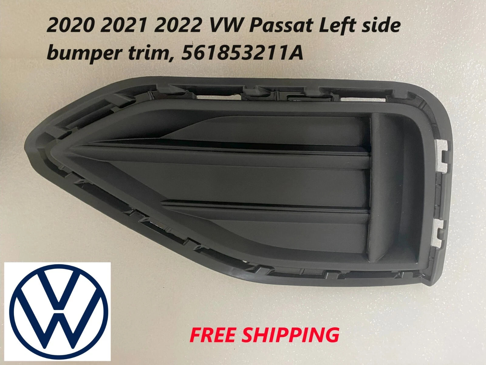 Front Left Bumper Trim for VW Passat (2020–2022) OEM 561853211A