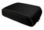 Console Lid Bucket Seat Cover for Ford F250 (1999–2010) Carbon Fiber Beige Stitch